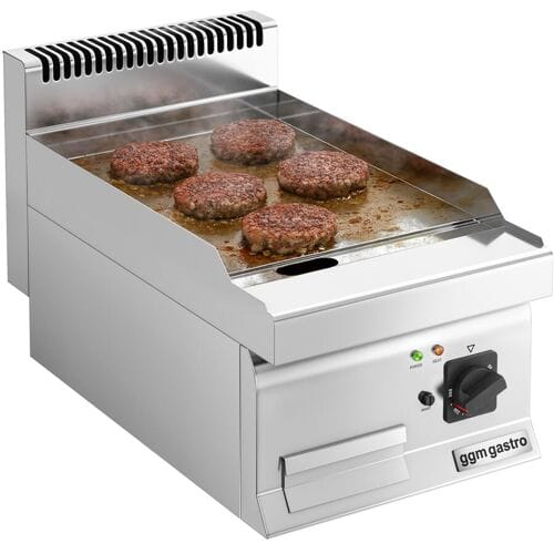 GGM Gastro Elektro Bratplatte - 4,05 kW - Glatt Zilver