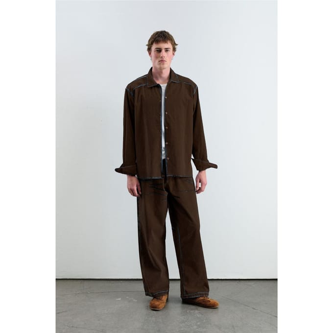 Gestructureerde Knop-Up Lange Mouwen Shirt