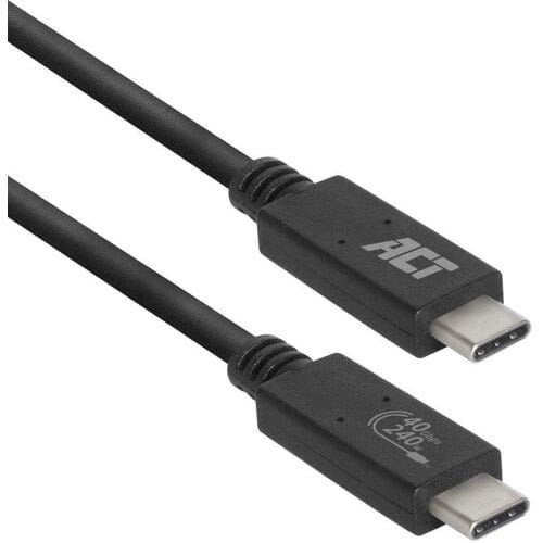 ACT Thunderbolt 4 Kabel | USB4® 40Gbps | C male - C male | USB-IF gecertificeerd | 80 cm | AC7451