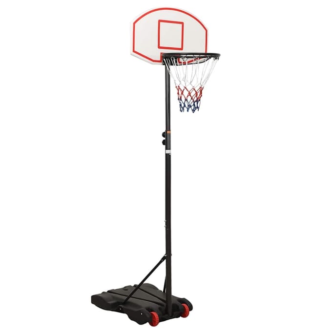 vidaXL Basketbalstandaard 216-250 cm polyetheen wit