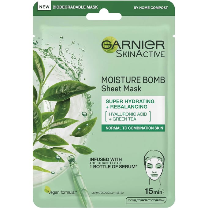 Garnier Moisture Bomb Super Hydrating &amp; Rebalancing Green Tea Tissue Mask 1 st