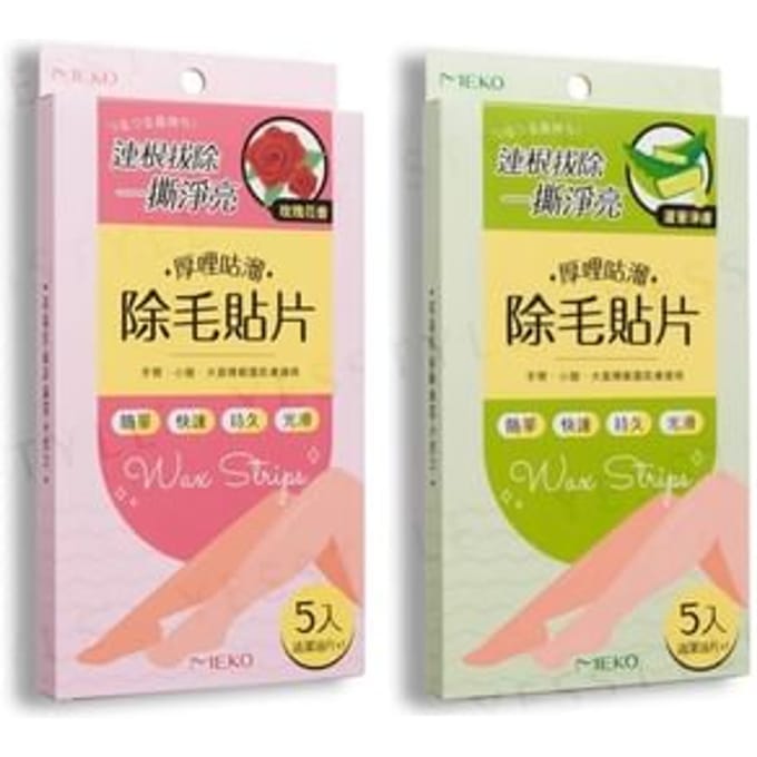 MEKO - Wax Strips Hair Removal Patch Aloe Vera - 5 pcs