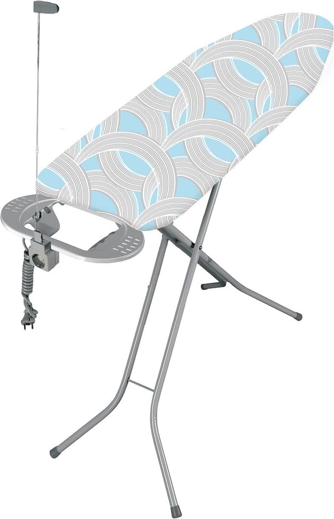 Verstelbare Strijkplank met Mouwstrijkplank en Kabelantenne - 145 x 59-95 cm
