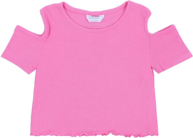 Roze blouse met uitsnijdingen