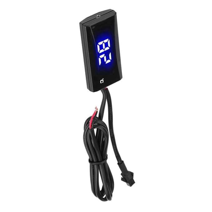 Thermomètre numérique pour moto, indicateur de température d'eau, lumière bleue black