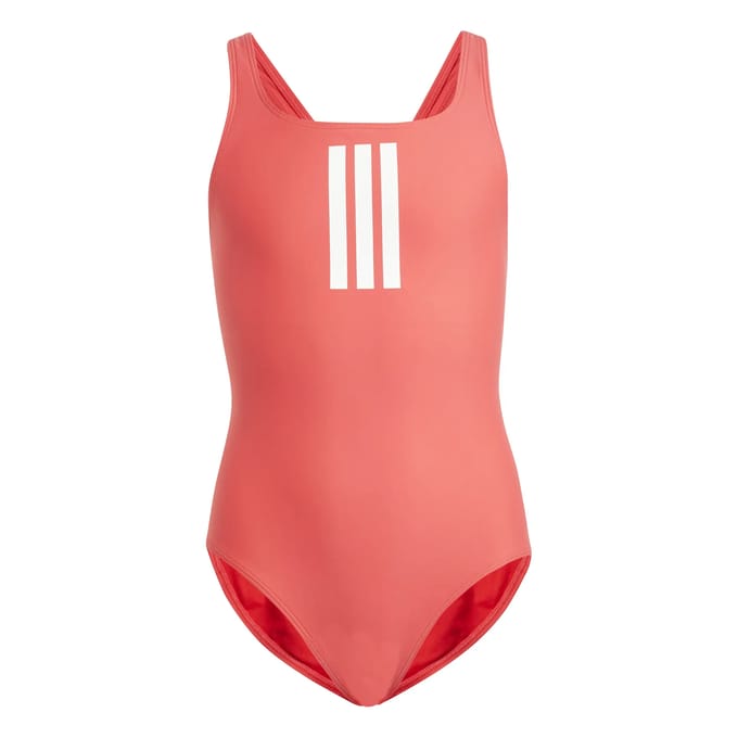 Adidas 3 Stripes Zwemkleding Rood 3-4 Years Meisje