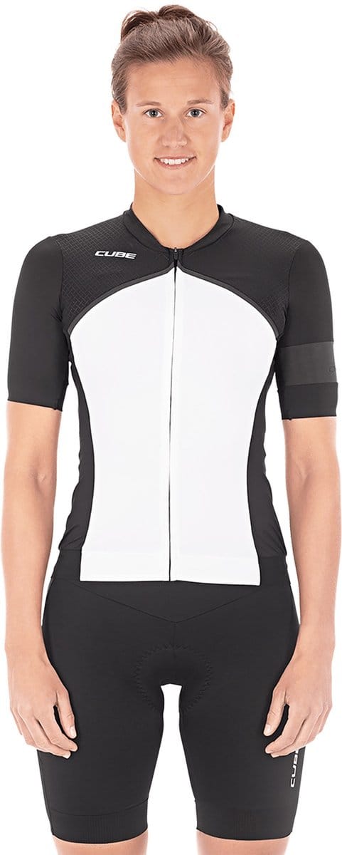 CUBE Fietsshirt BLACKLINE WS JERSEY S/S WHITE/BLACK L