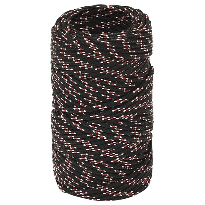 vidaXL - Boot - touw - 2 - mm - 100 - m - polypropyleen - zwart