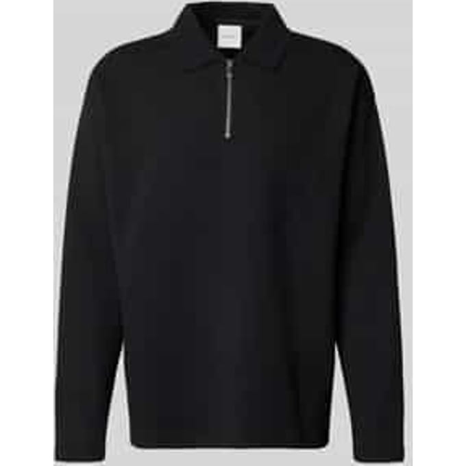 Sweatshirt met polokraag en ritssluiting