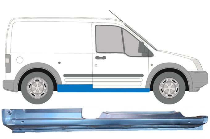 Volledige dorpel voor Ford Transit Connect 2003-2013 / Rechts