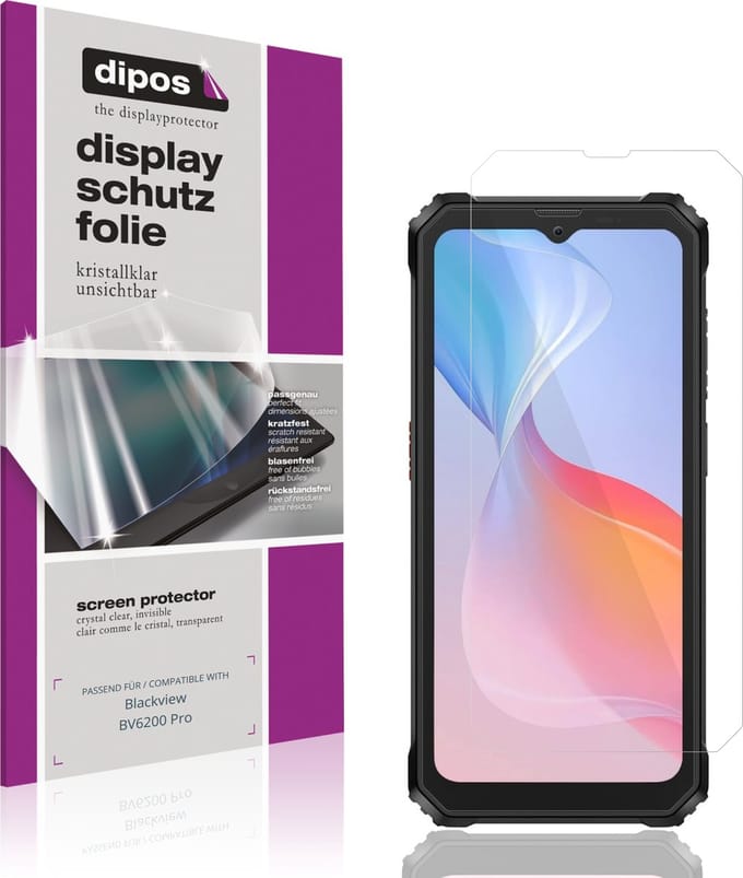 dipos – 4x Beschermfolie geschikt voor Blackview BV6200 Pro | Krasbestendige & heldere Screenprotector Ultra-Thin