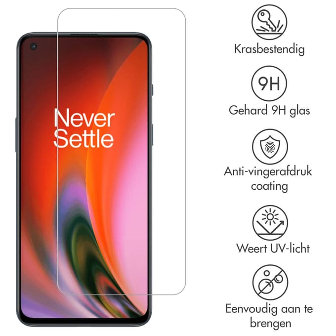 Accezz Screen Protector - Geschikt voor OnePlus Nord 2 - Gehard Glas Screenprotector