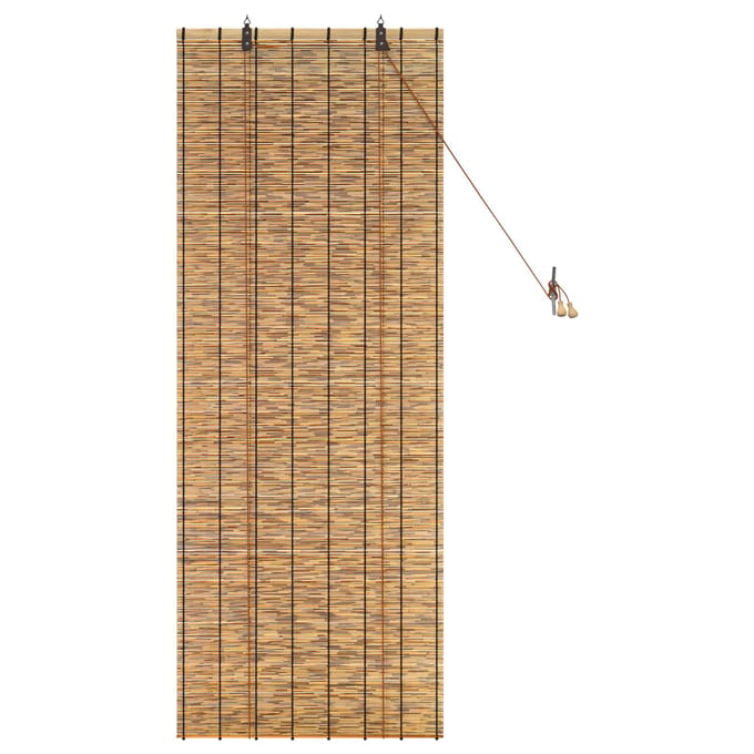 vidaXL - Rolgordijn - Bruin - 60 - x - 160 - cm - Riet