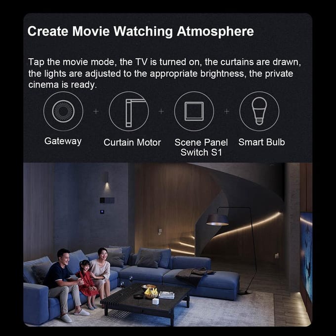 Aqara Smart Scene Panel Switch S1 Zigbee 3.0 3,95 inch touchscreen AI Gebaarherkenning Stem wit