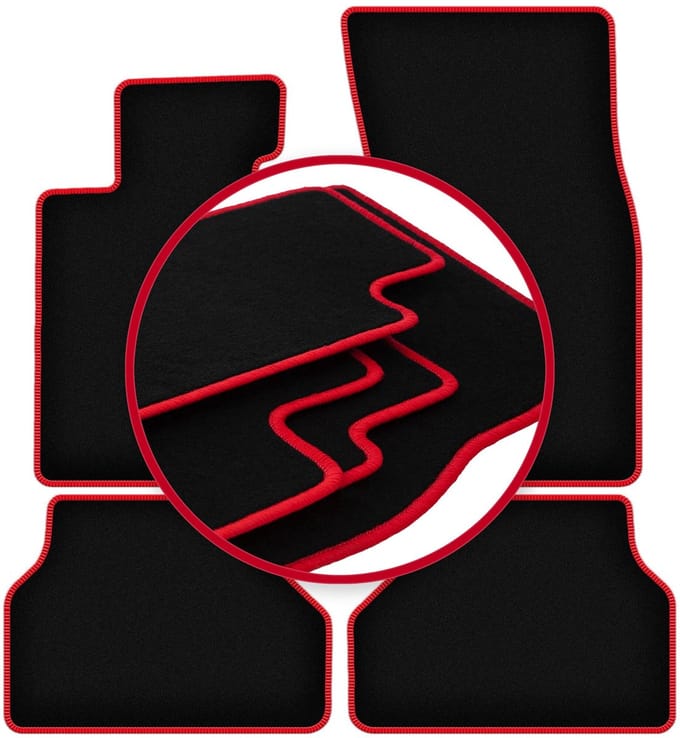 CARLUX-RED automatten voor: BMW 5 E60 sedan (2003-2010)