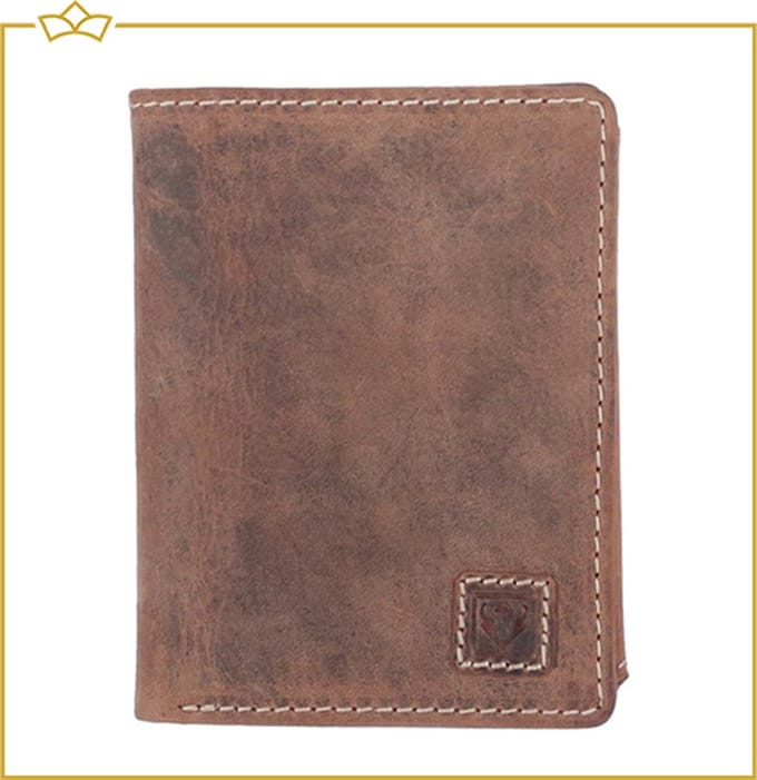 ATTREZZO® Portemonnee Heren - Bruin - 100% Leer