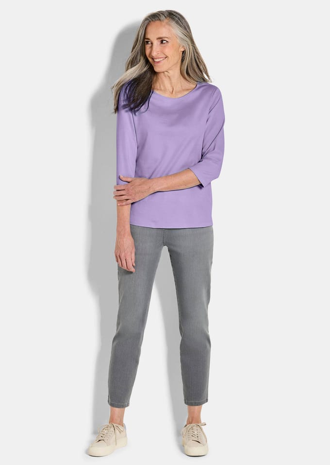 Basic shirt van interlock-jersey - sering - Gr. 22 van Goldner Fashion