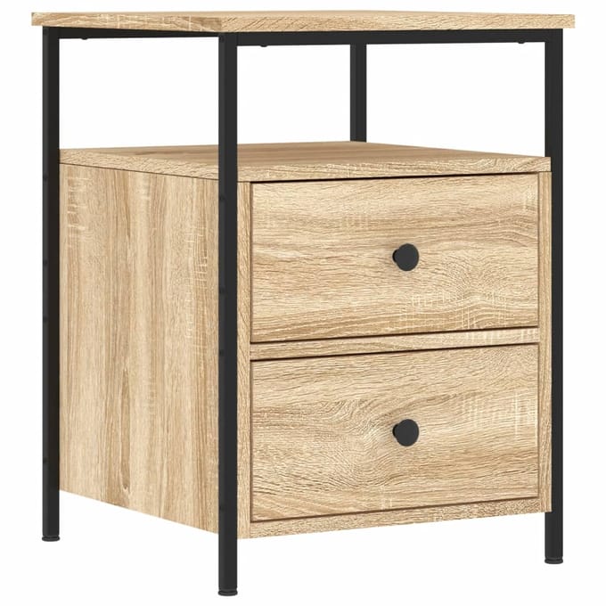 vidaXL - Nachtkastjes - 2 - st - 44x45x60 - cm - sonoma - eikenkleurig