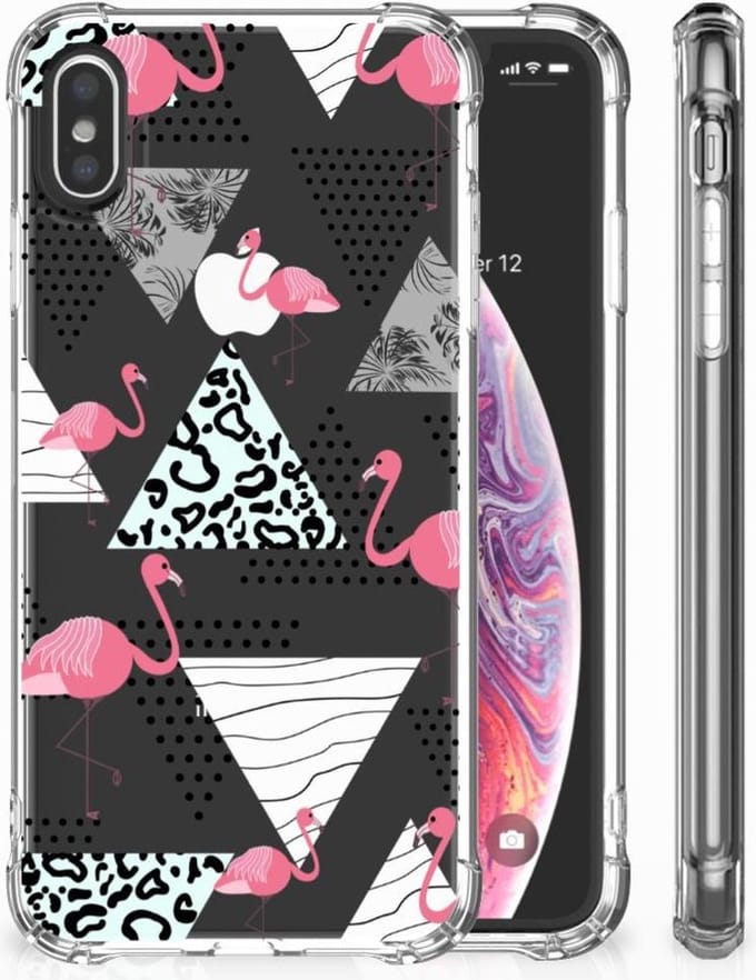 Apple iPhone X | Xs Case Anti-shock Flamingo Triangle