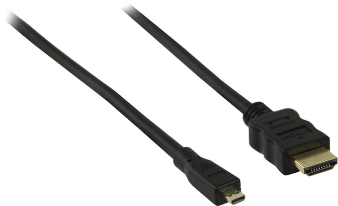 S-Impuls Micro HDMI - HDMI kabel - versie 1.4 (4K 30Hz) / zwart - 1 meter