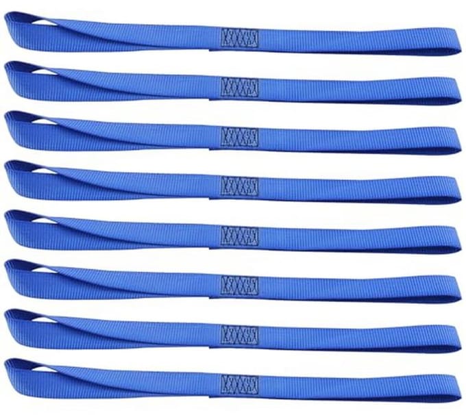 Soft Loop Tie-Down Riemen 8PK - 3600lbs Breeksterkte voor Fietsen en Voertuigen