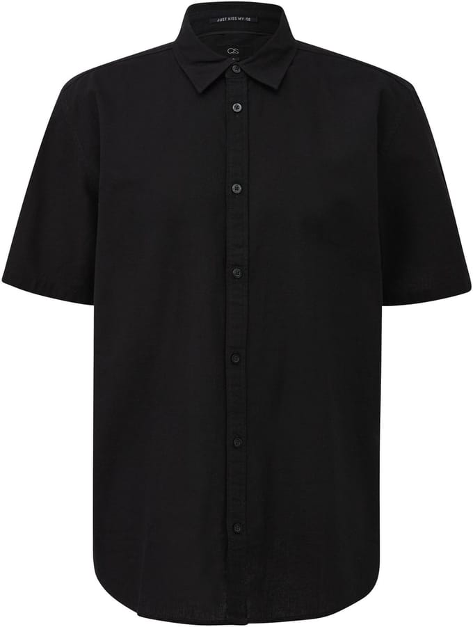 Gestreepte Kent kraag blouse met knoopsluiting QS
