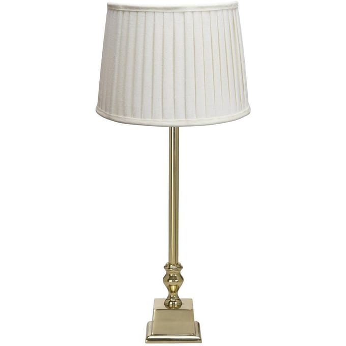 PR Home tafellamp Linné Sofia Plissé 66 cm wit/goud linnen