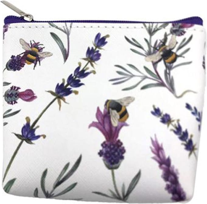 Portemonnee The Nectar Meadows Lavendel met Bij - PVC - 9x9x3cm