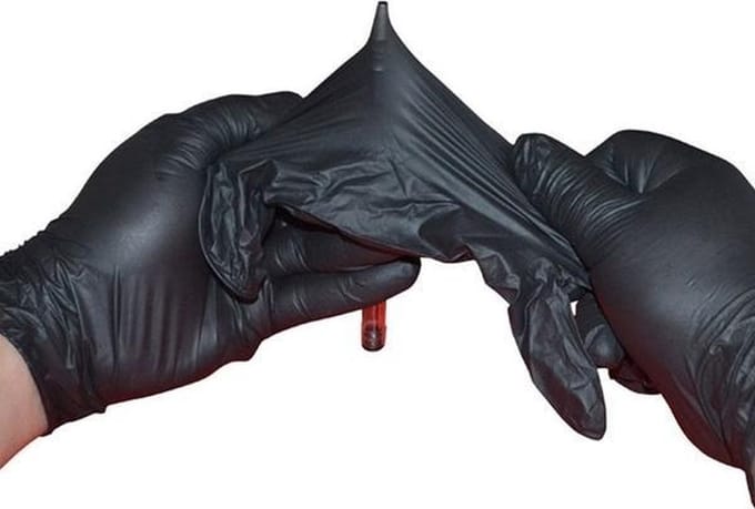 Nitrile hanschoenen L Zwart