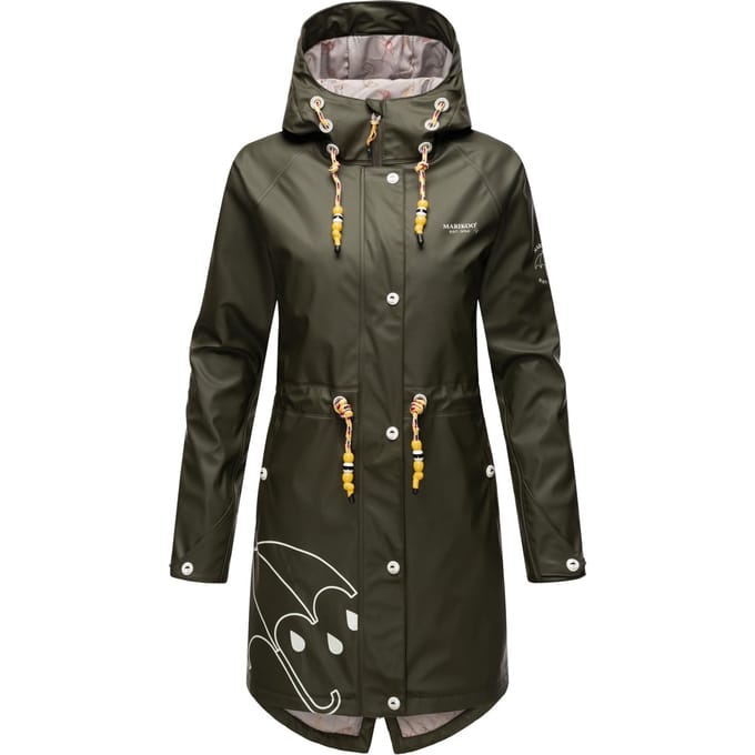 Marikoo dames regenjas – Dancing Umbrella, waterdicht met capuchon