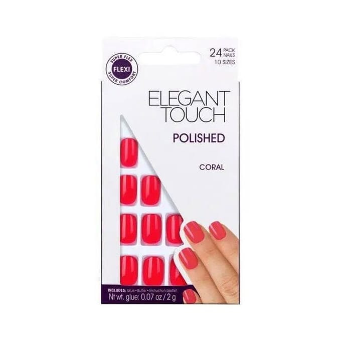 Core Color Nagels Met Lijm Squoval #midnight Black 24 Stuks