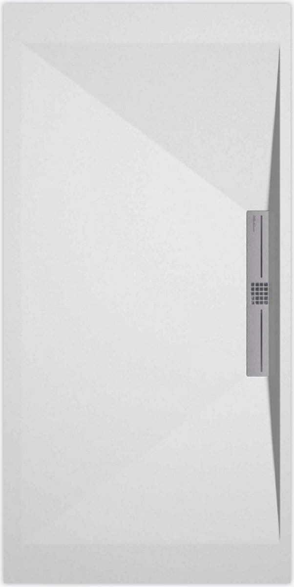 Sanifun douchebak Stone Side White Smooth 1000 x 900 S