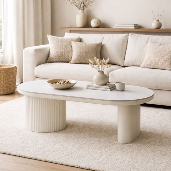 Milton & Oldbrook Salontafel 130 cm Kavala Wit