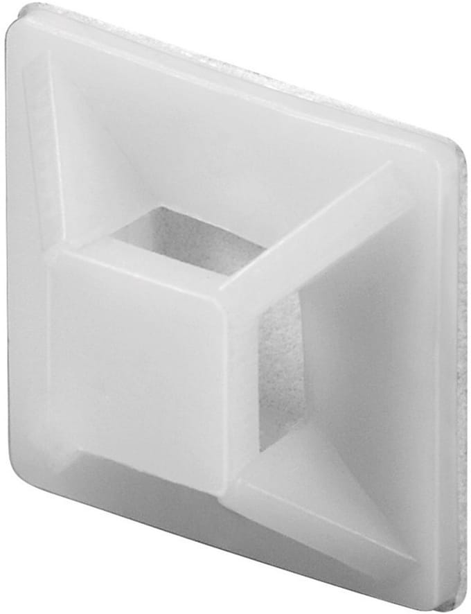 Goobay Tools Kabelbinderhouder, zelfklevend, voor bevestiging van een kabelbinder tot max. 3,6 mm, naturel