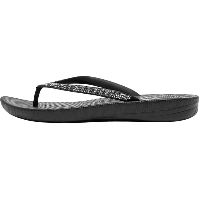 FitFlop Iqushion Sparkle TPU Dames Slippers - Zwart