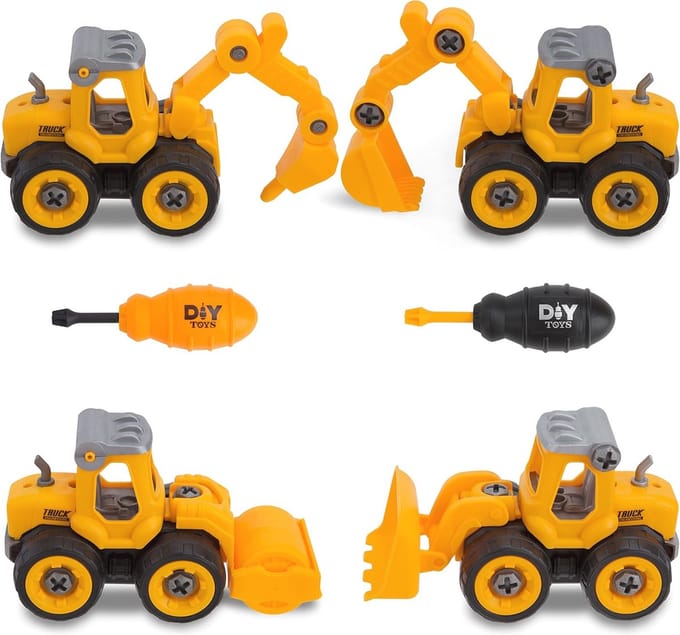Mini Graafmachine Speelgoed Set - Bouwvoertuigen Voor Kinderen 3 tot 6 Jaar
