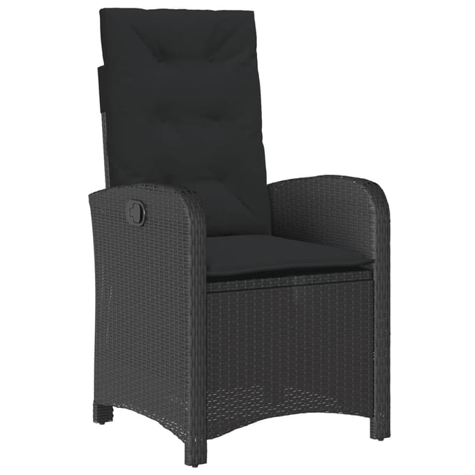 vidaXL - 9-delige - Tuinset - poly - rattan - zwart