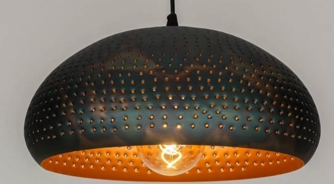 Lumidora Hanglamp 73061 - FORI - E27 - Zwart - Bruin - Koper - Meerkleurig - Metaal - ⌀ 40 cm