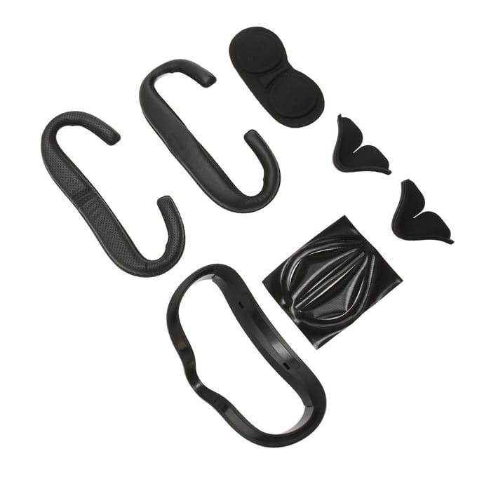 6 STUKS VR Gezichtskussen Pad Voorkomt Beslaan Plastic Frame Lensbeschermer Neuskussentje Beschermhoes Set voor Quest 2 black