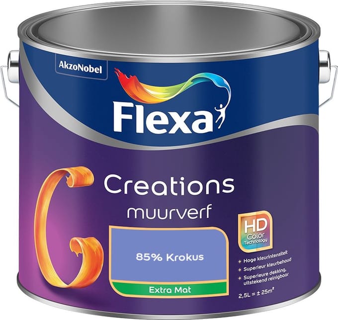 Flexa - Creations Muurverf Extra Mat - 85% Krokus - Mengverf - 2,5 L