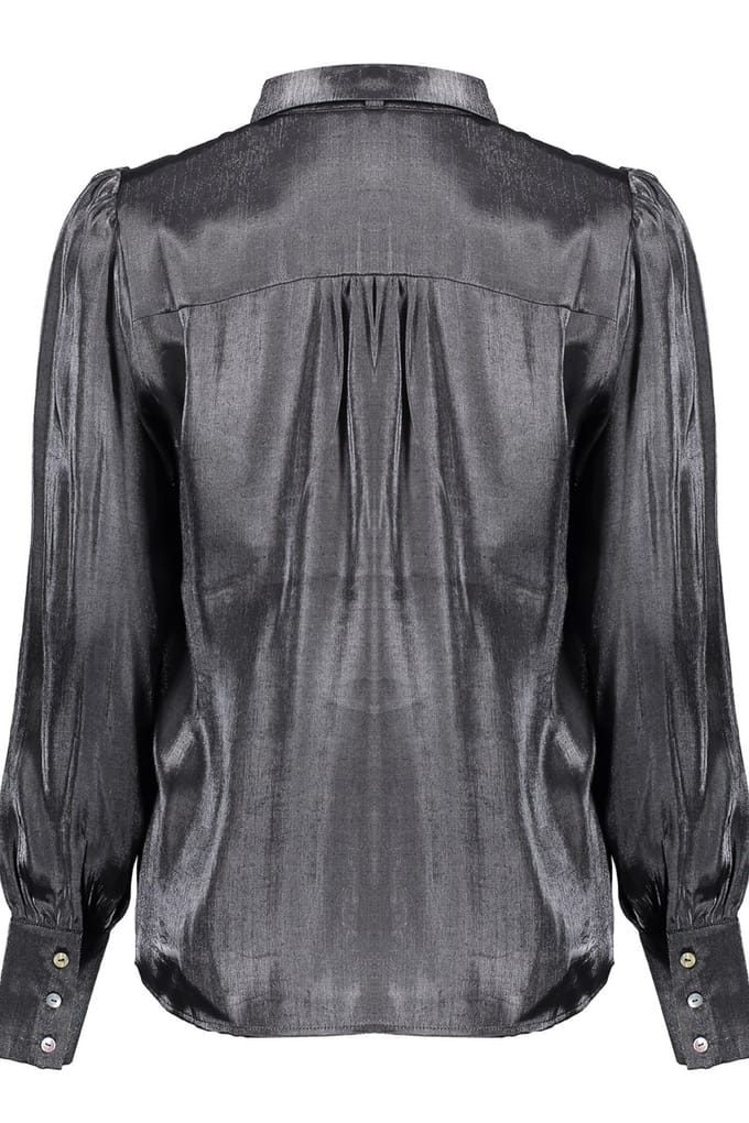 Geisha Blouse Detachable Strap Dark Silver Taglia: L | Maglie a manica lunga Outlet | Donna | Grigio