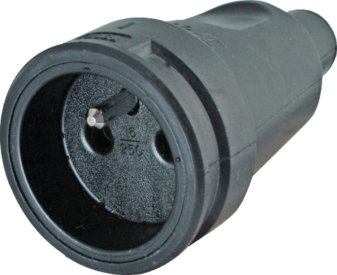 Rubber PA Stekker Zwart - 181716004 [10 stuks]