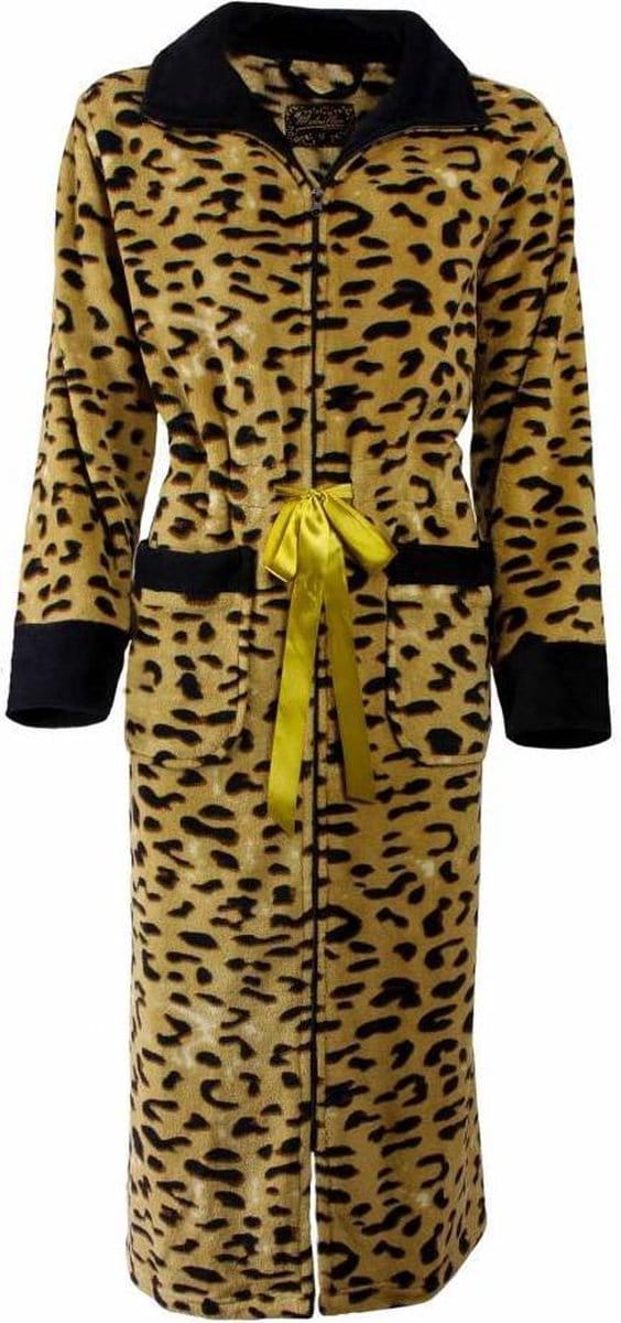 Medaillon Dames Badjas - Fleece - Coral Fleece - Tijger - Maat M