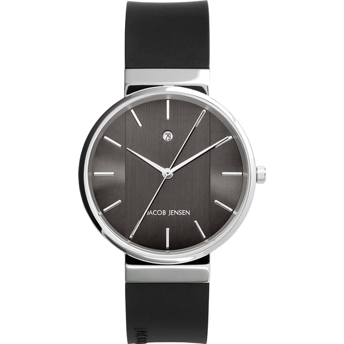 Jacob Jensen 738 horloge dames en heren - zwart - edelstaal