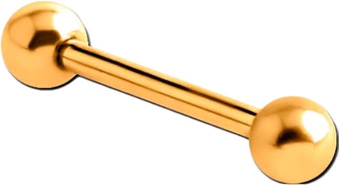 Lucardi Dames Helixpiercing bol - Piercing - Cadeau - Staal - Goudkleurig