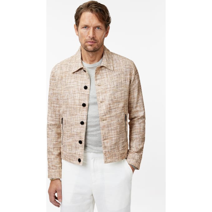 John Varvatos Trucker Jacket With Front Double Zippers Natural Taglia: 52 | Giacche leggere Outlet | Uomo | Bianco