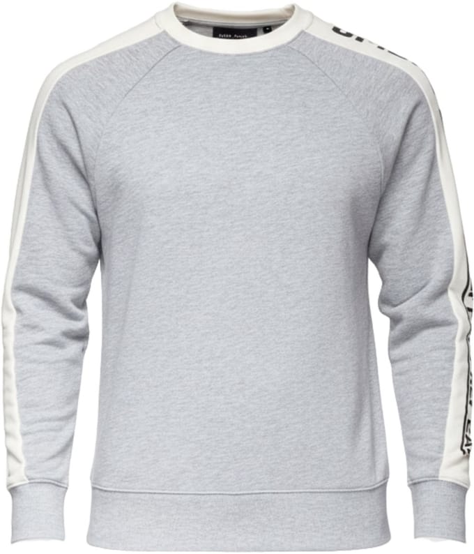 OMBRE Sweater - Regular Fit - Katoen - Lange Mouw Grijs Gemêleerd M