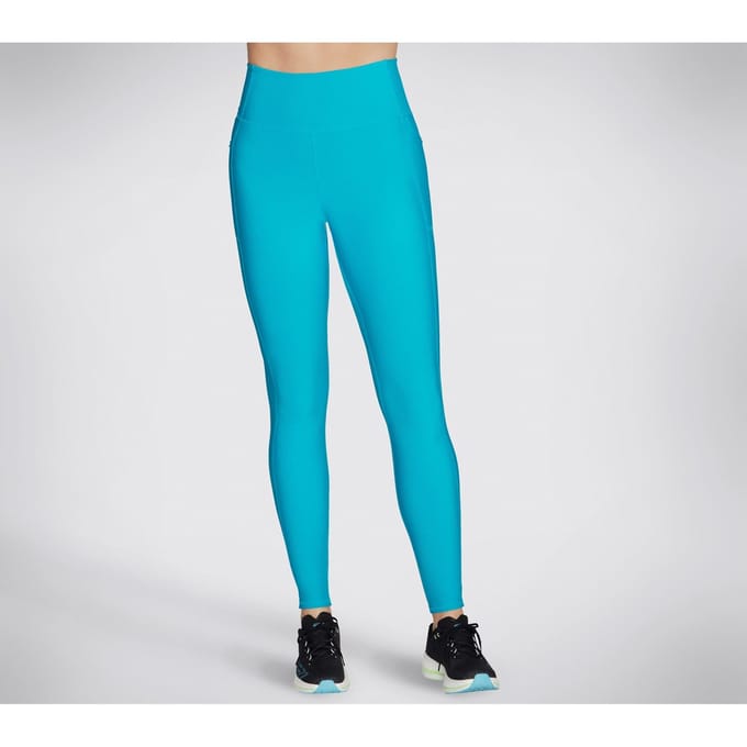 Skechers Performance GOFLEX Rib Nylon Dames Blauwe Sportleggings