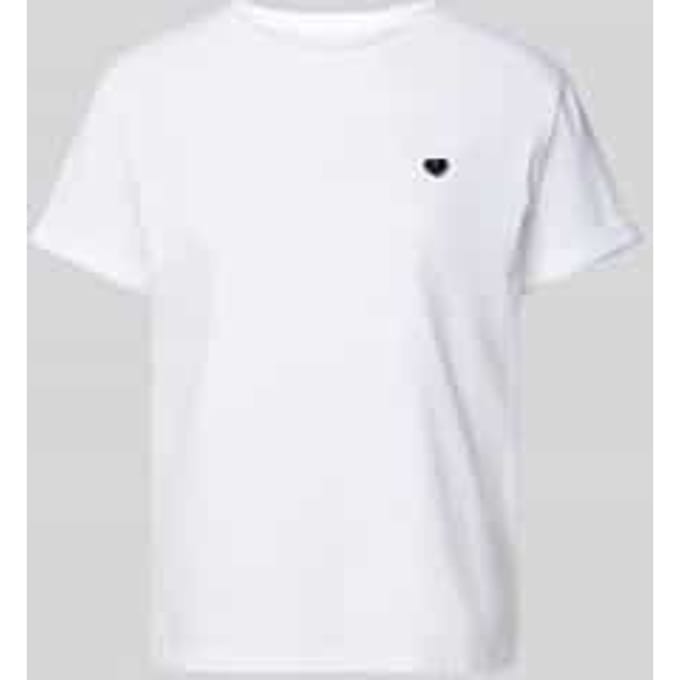 relaxed fit t-shirt met motiefstitching model 'Serz'
