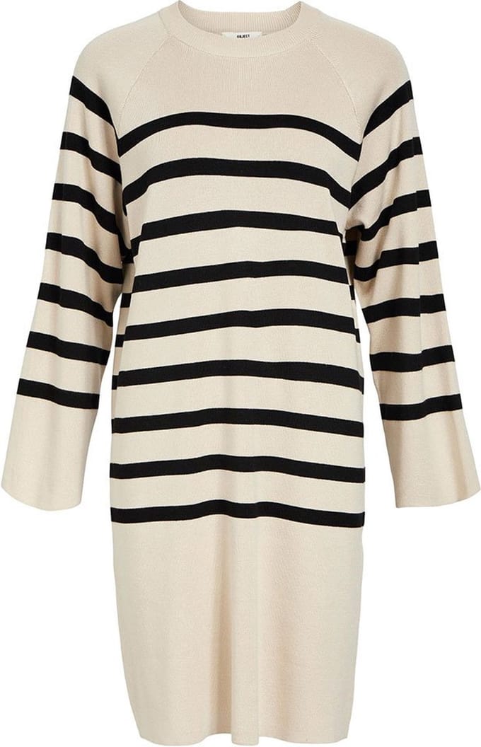 Object Ester Lange Jurk Met Lange Mouwen Beige S Vrouw